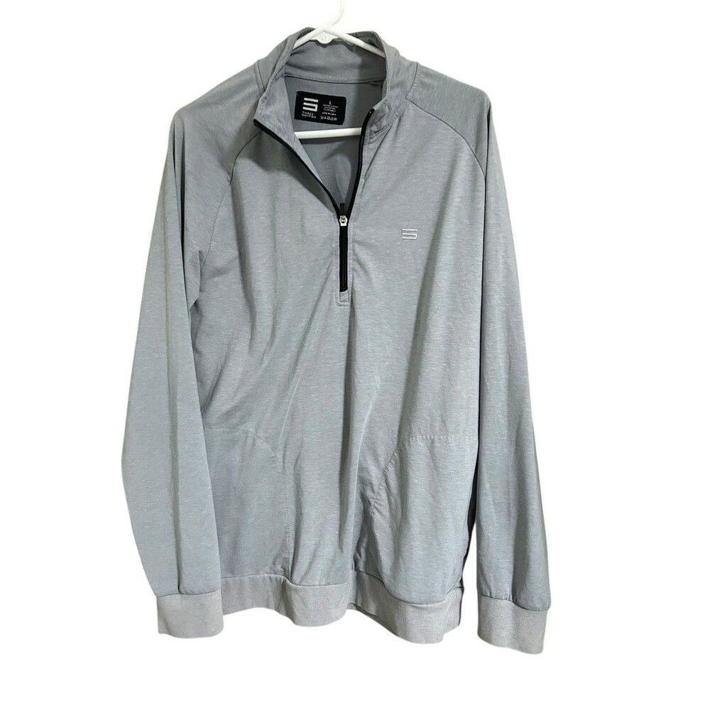 THREE SIXTY SIX Dry Fit Golf 1/4 Zip Pullover-Size Lg Athletic Sporty Everyday